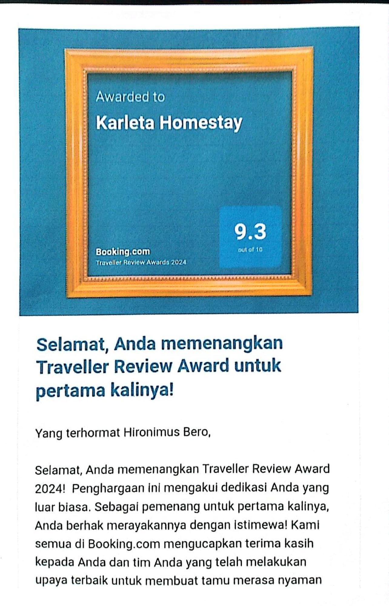 Karleta Homestay Ruteng Kültér fotó